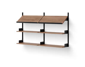 Policová sestava Office Shelf, walnut/black