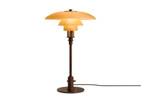 Stolní lampa PH 3/2, aged brass/yellow glass