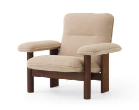 Křeslo Brasilia Lounge Chair, Bouclé 02/dark stained oak