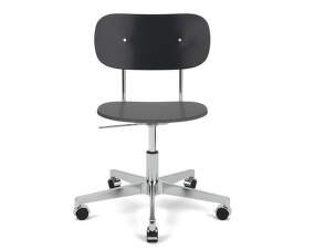 Kancelářská židle Co Task Chair, polished aluminium/black oak