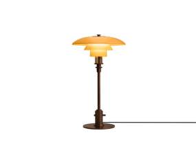 Stolní lampa PH 2/1, aged brass/yellow glass