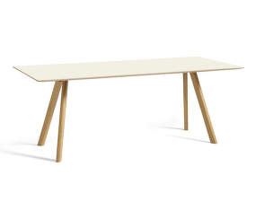 Stůl Copenhague CPH 30, water-based lacquered oak/off-white linoleum