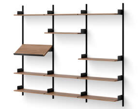 Policová sestava Display Shelf, walnut/black