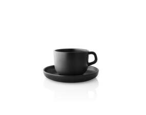 Hrníček s podšálkem Nordic Kitchen Cup 20 cl with Saucer 4ks, black