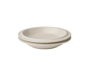 Hluboký talíř Edge Deep Plate Ø21 cm 2ks, ecru stoneware