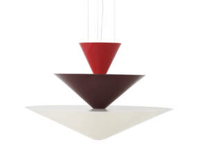 Závěsné svítidlo Gio LN15, vermilion red/dark burgundy/ecru white