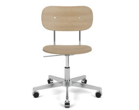 Kancelářská židle Co Task Chair, polished aluminium/natural oak