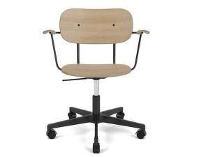 Kancelářská židle Co Task Chair s područkami, black/natural oak