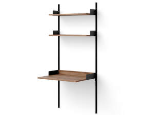 Policová sestava Study Shelf, walnut/black