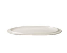 Servírovací talíř Edge Serving Plate 21x30 cm, ecru stoneware