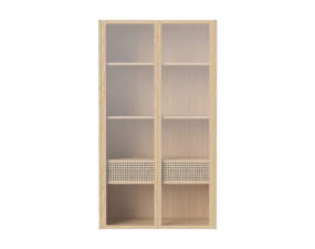 Nástěnná skříňka Cana Wall Cabinet High, white oiled oak