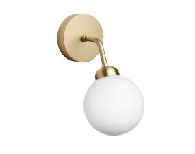 Nástěnná lampa Apiales, brushed brass/opal