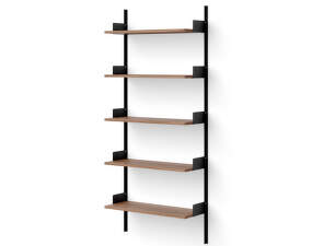 Policová sestava Wall Shelf 1900, walnut/black