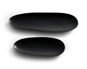 Dřevěné tácy Thin Oval Boards, mahogany black