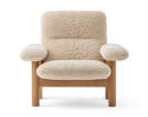 Křeslo Brasilia Lounge Chair, Sheepskin nature/natural oak