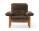 Křeslo Brasilia Lounge Chair, Sheepskin root/natural oak