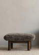 Ottoman Brasilia, Sheepskin root/dark stained oak