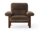 Křeslo Brasilia Lounge Chair, Sheepskin root/dark stained oak