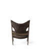 Křeslo Knitting Lounge Chair Sheepskin, dark oak/root