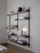 Policová sestava Living Shelf, walnut/black