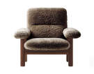 Křeslo Brasilia Lounge Chair, Sheepskin sahara/walnut