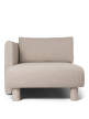 Modulární pohovka Dase Chaise Lounge Left Modul, Soft Bouclé natural