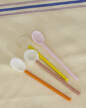 Skleněné lžičky Glass Spoons Duo set 2ks, light pink and bright orange