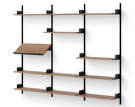 Policová sestava Display Shelf, walnut/black