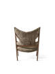 Křeslo Knitting Lounge Chair Sheepskin, walnut/sahara