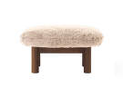 Ottoman Brasilia, Sheepskin nature/dark stained oak