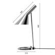 Stolní lampa AJ, stainless steel polished