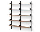 Policová sestava Library Shelf 1900, walnut/black