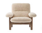 Křeslo Brasilia Lounge Chair, Sheepskin nature/walnut