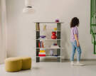 Policový regál Hes Bookcase, pebble grey