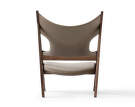 Křeslo Knitting Lounge Chair Leather, dark oak/Dakar 0311