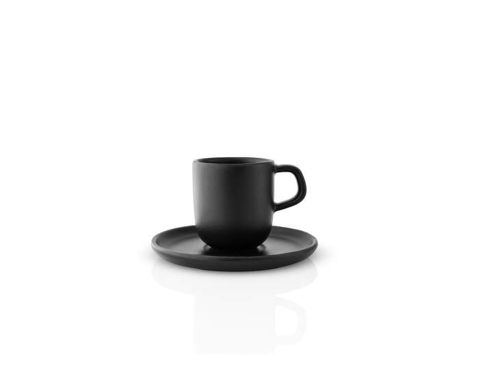 Hrníček s podšálkem Nordic Kitchen Espresso Cup with Saucer 4ks, black