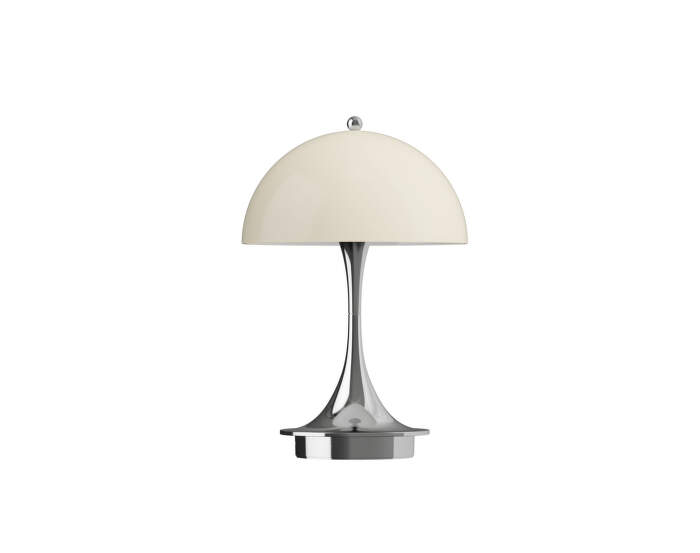 Přenosná lampa Panthella 160 V3, chrome opal beige