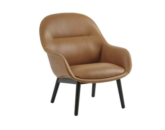 Křeslo Fiber Lounge Armchair Wood, cognac/black oak