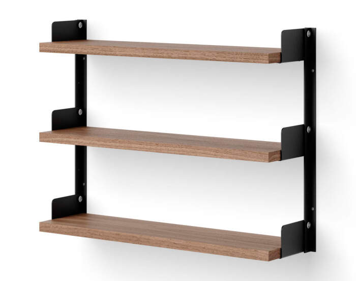 Police Tea Shelf, walnut/black