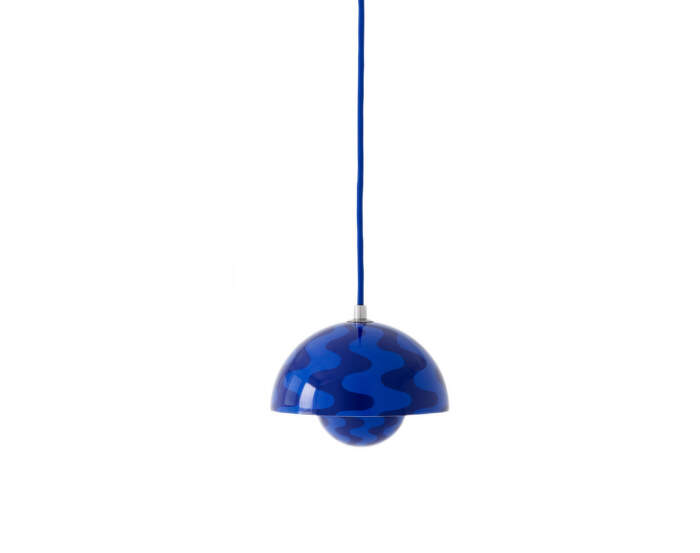 Závěsná lampa Flowerpot VP10, cobalt blue/twilight blue pattern