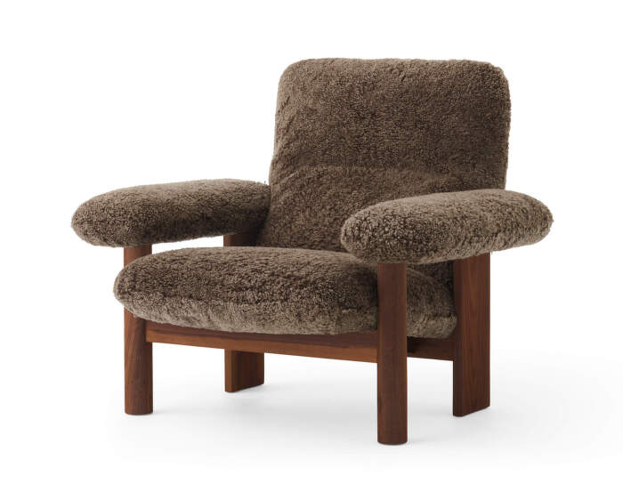 Křeslo Brasilia Lounge Chair, Sheepskin root/walnut