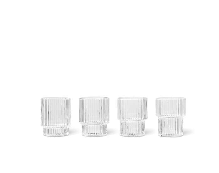 Sklenice na panáky Ripple set 4ks, clear