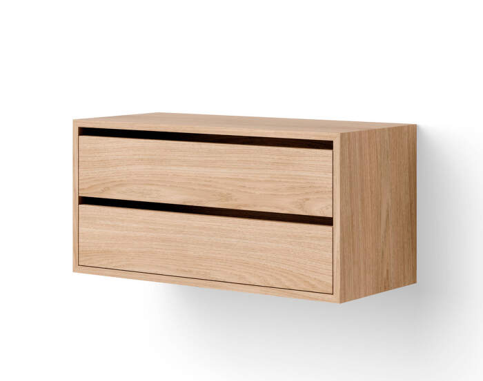 Závěsná skříňka Cabinet Low w. Drawers, oak