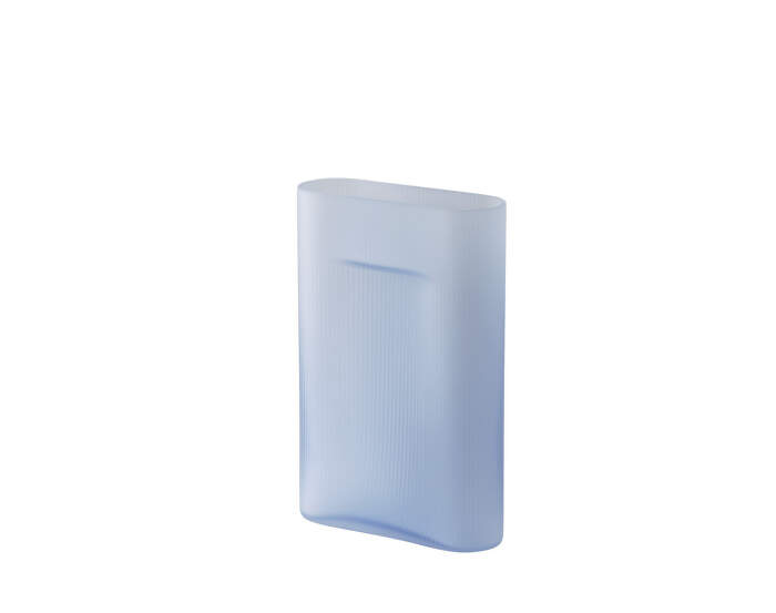 Váza Ridge H35, light blue frosted glass