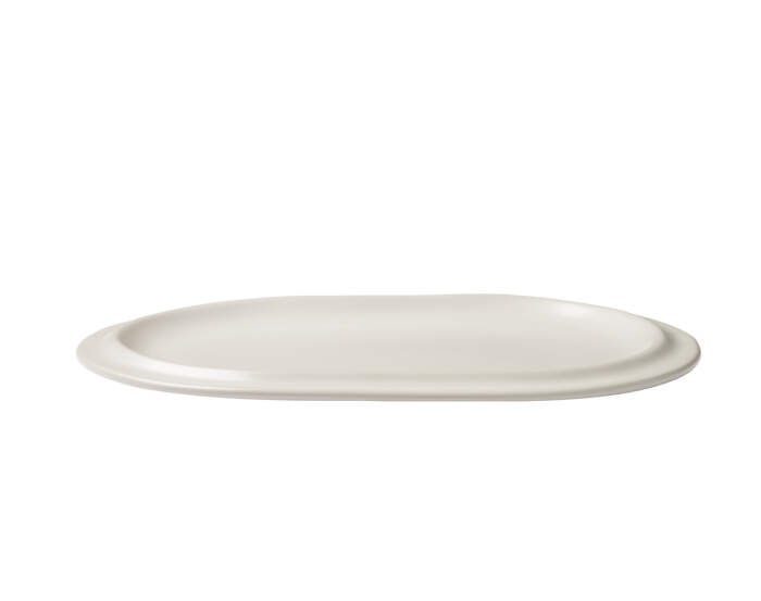 Servírovací talíř Edge Serving Plate 21x30 cm, ecru stoneware