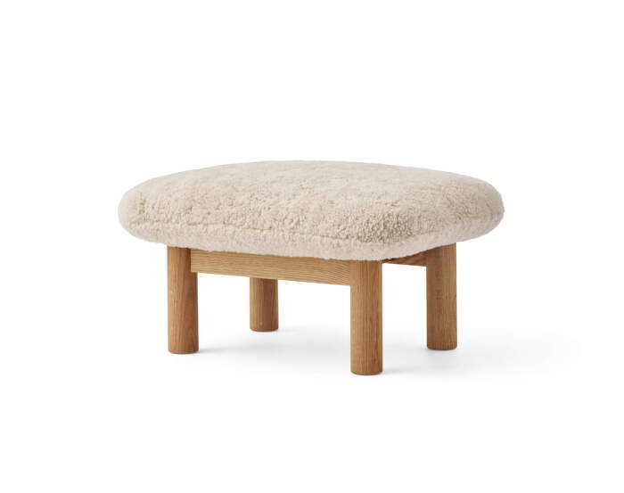 Ottoman Brasilia, Sheepskin nature/natural oak