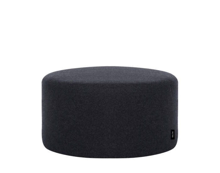 Pouf Folk Low, black tie wool