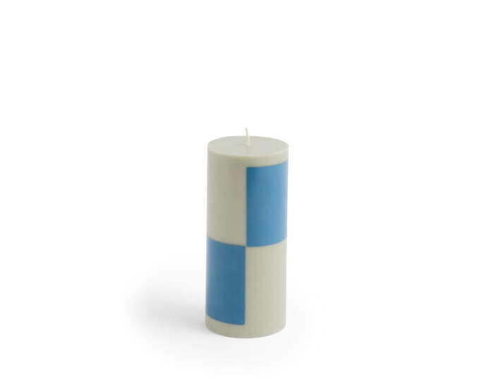 Svíčka Column Candle Small, grey and blue