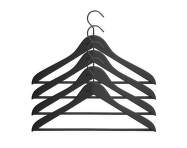 Ramínka Soft Coat Hanger Slim Black w. Bar, set 4ks