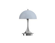 Přenosná lampa Panthella 160 V3, chrome opal blue grey